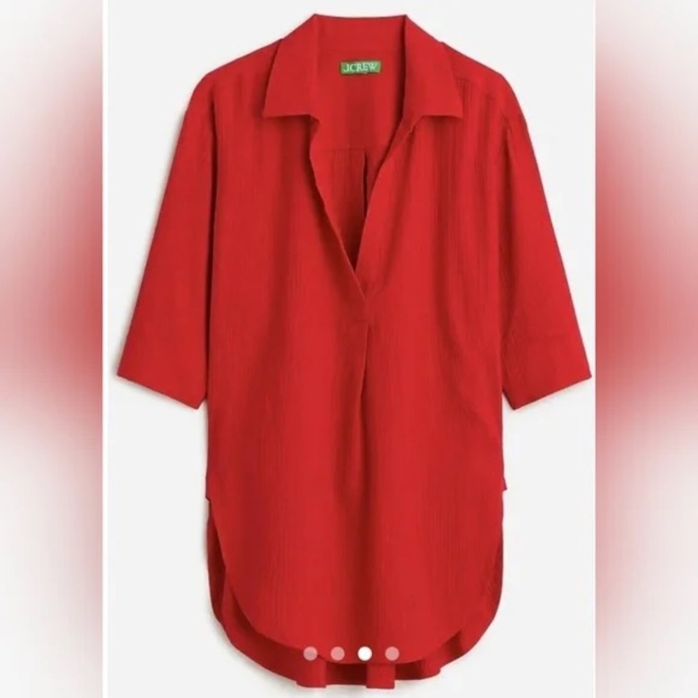 J. Crew Popover shirt in Red